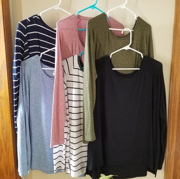Old Navy luxe sweater, XL like new, stripes - Picture 4 of 4